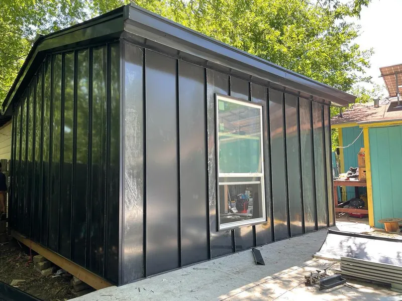 Black standing seam metal wall panels for Metal Roof Installation in New Ulm